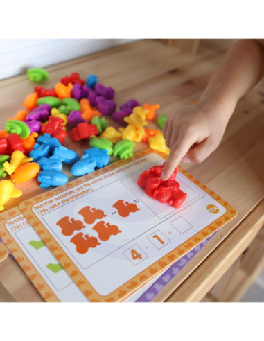 WOOPIE Zestaw Edukacyjny Nauka Liczenia Sortowanie Kolorów Pojazdy 84 el.