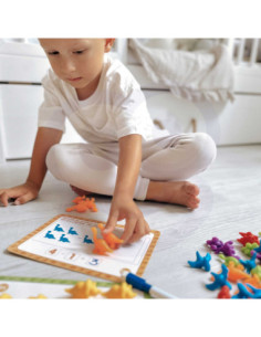 WOOPIE Zestaw Edukacyjny Nauka Liczenia Sortowanie Kolorów Zwierzęta 84 el.