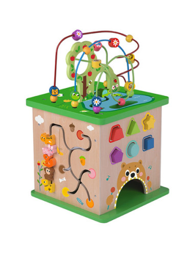 TOOKY TOY Kostka Edukacyjna Sorter Labirynt Przeplatanka Zwierzątka