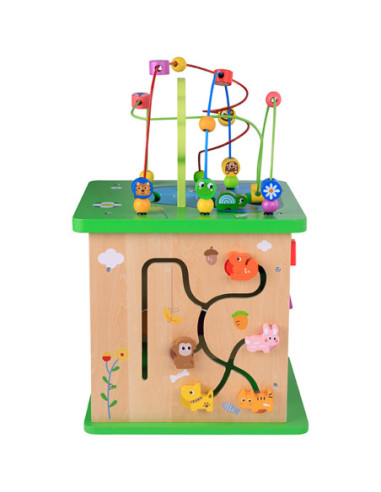 TOOKY TOY Kostka Edukacyjna Sorter Labirynt Przeplatanka Zwierzątka