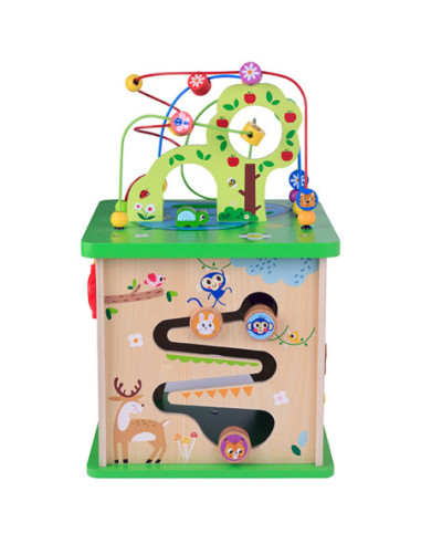 TOOKY TOY Kostka Edukacyjna Sorter Labirynt Przeplatanka Zwierzątka