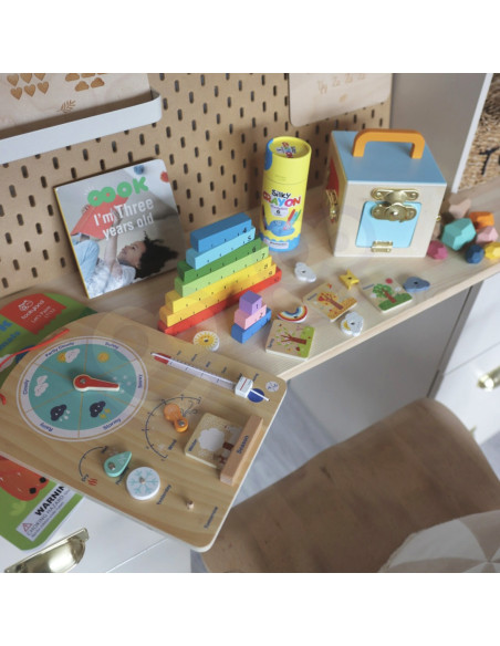 Tooky Toy Edukacyjne Pudełko dla Dzieci z 6w1 od 3 Lat