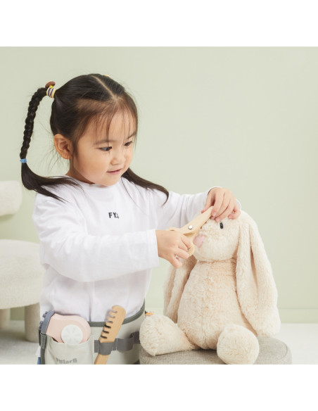 VIGA Drewniany Zestaw Fryzjerski Pas z Narzędziami