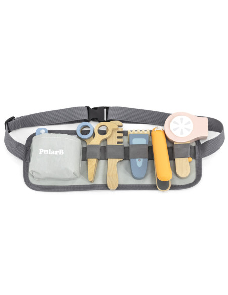 VIGA Drewniany Zestaw Fryzjerski Pas z Narzędziami