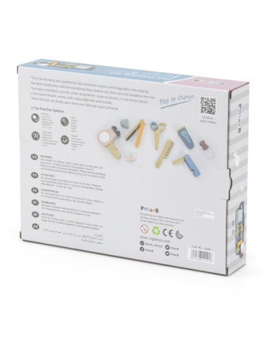 VIGA Drewniany Zestaw Fryzjerski Pas z Narzędziami