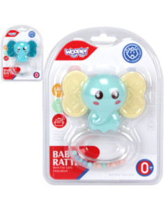 WOOPIE BABY 2-in-1 Sensory Toy Rattle Teether Elephant