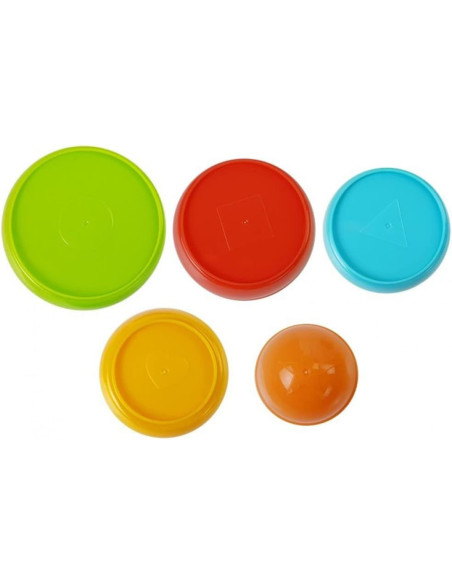 WOOPIE BABY Zabawka Sensoryczna Piramidka Kolorowe Kubeczki 5 el.