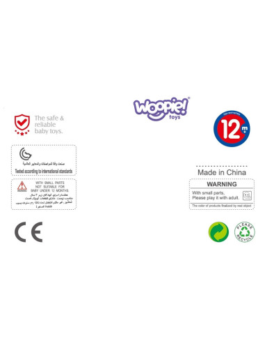 WOOPIE BABY Zabawka Sensoryczna Piramidka Kolorowe Kubeczki 5 el.