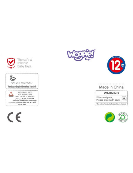 WOOPIE BABY Zabawka Sensoryczna Piramidka Kolorowe Kubeczki 5 el.