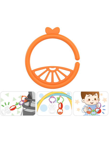 WOOPIE Zabawka Sensoryczna Gryzaki dla Niemowląt Zawieszki Zwierzątka Łańcuszek 4 el.