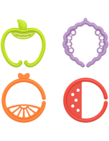 WOOPIE Zabawka Sensoryczna Gryzaki dla Niemowląt Zawieszki Zwierzątka Łańcuszek 4 el.