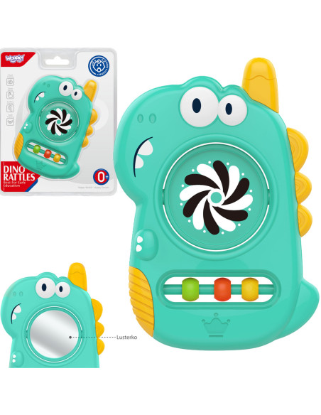 WOOPIE BABY Zabawka Sensoryczna Gryzak Lusterko Dino