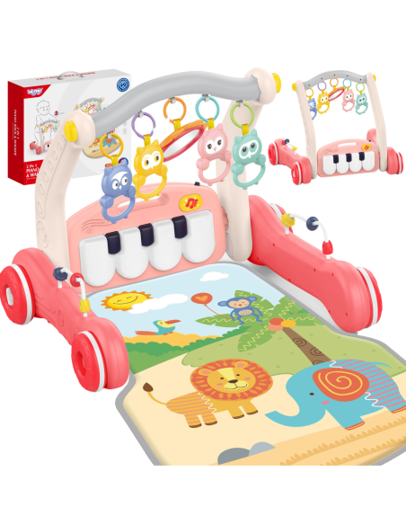 WOOPIE Mata z Pałąkiem Pchacz 2w1 Pianinko