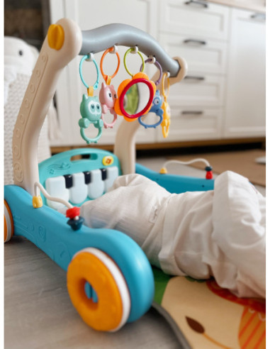 WOOPIE Mata z Pałąkiem Pchacz 2w1 Pianinko