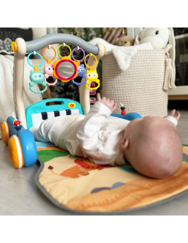 WOOPIE Mata z Pałąkiem Pchacz 2w1 Pianinko