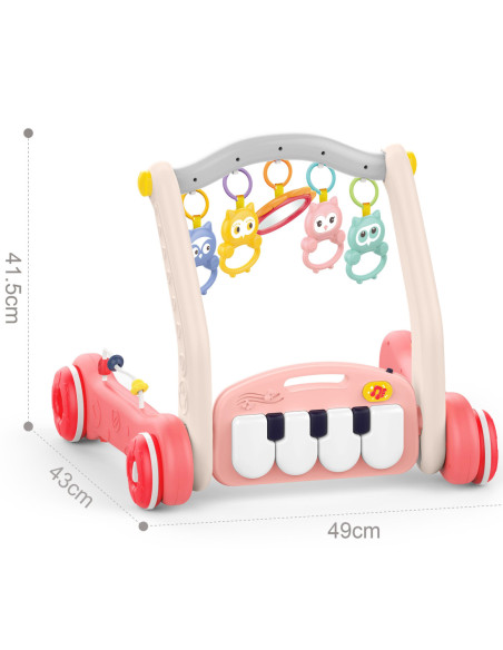 WOOPIE Mata z Pałąkiem Pchacz 2w1 Pianinko