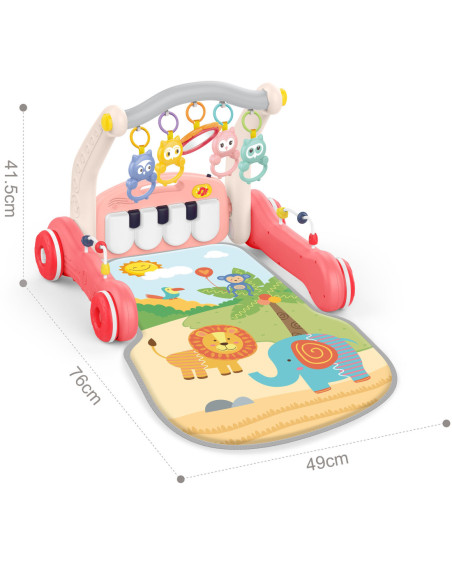 WOOPIE Mata z Pałąkiem Pchacz 2w1 Pianinko