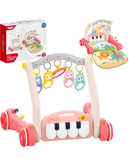 WOOPIE Mata z Pałąkiem Pchacz 2w1 Pianinko