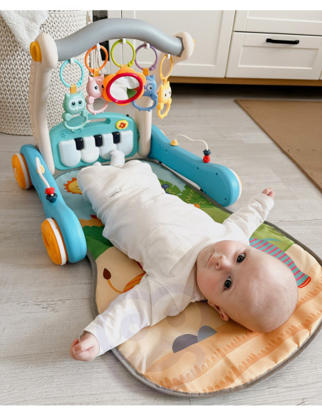 WOOPIE Mata z Pałąkiem Pchacz 2w1 Pianinko