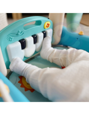 WOOPIE Mata z Pałąkiem Pchacz 2w1 Pianinko