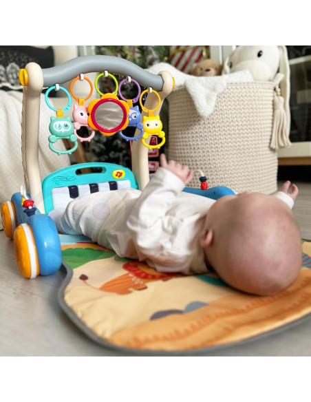 WOOPIE Mata z Pałąkiem Pchacz 2w1 Pianinko