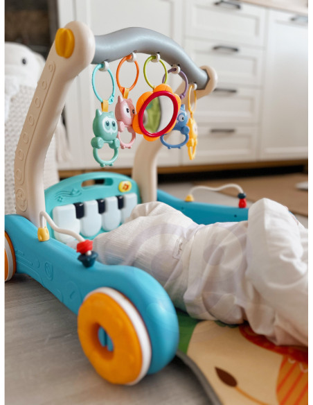 WOOPIE Mata z Pałąkiem Pchacz 2w1 Pianinko