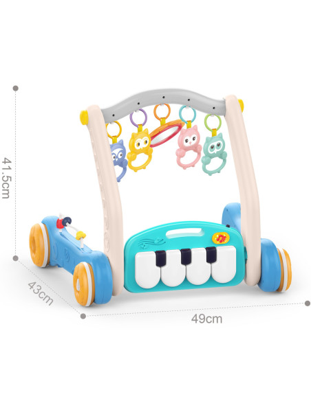 WOOPIE Mata z Pałąkiem Pchacz 2w1 Pianinko