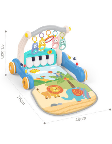 WOOPIE Mata z Pałąkiem Pchacz 2w1 Pianinko