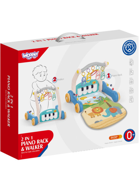 WOOPIE Mata z Pałąkiem Pchacz 2w1 Pianinko
