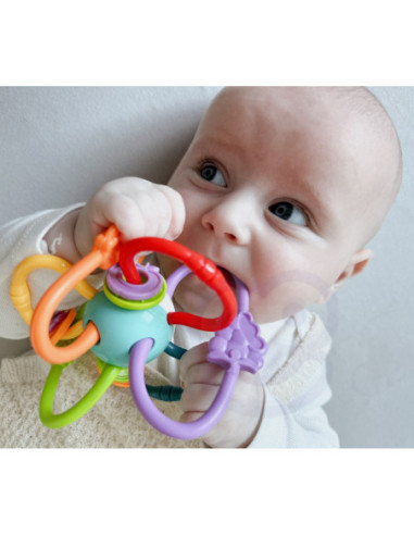 WOOPIE ZABAWKA SENSORYCZNA GRZECHOTKA GRYZAK 2w1