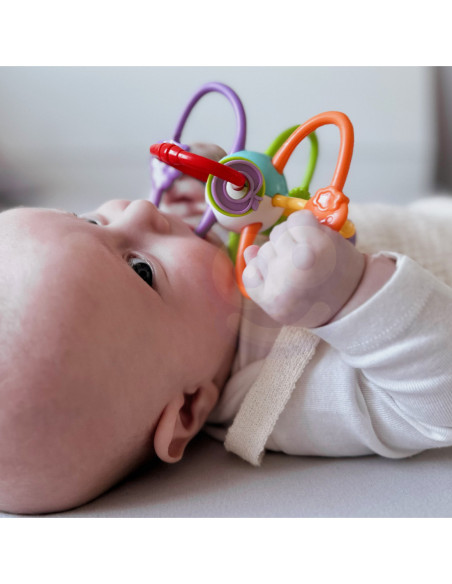 WOOPIE ZABAWKA SENSORYCZNA GRZECHOTKA GRYZAK 2w1