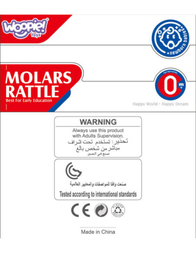 WOOPIE ZABAWKA SENSORYCZNA GRZECHOTKA GRYZAK 2w1