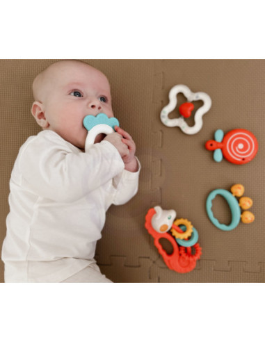 WOOPIE Zestaw Gryzaków Grzechotek Sensorycznych