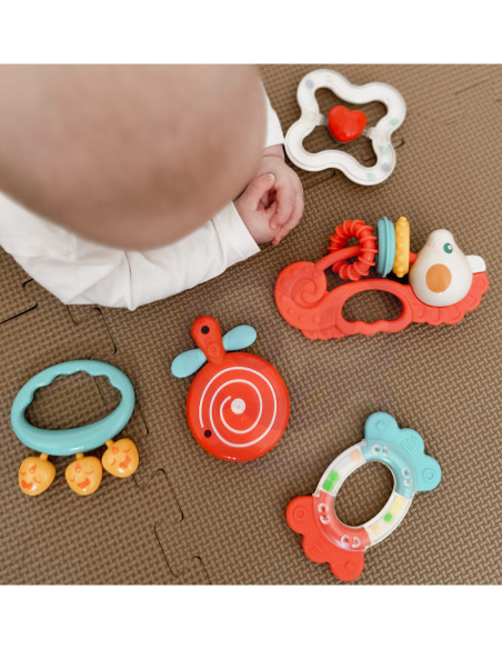 WOOPIE Zestaw Gryzaków Grzechotek Sensorycznych