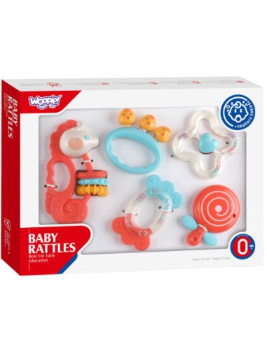 WOOPIE Zestaw Gryzaków Grzechotek Sensorycznych