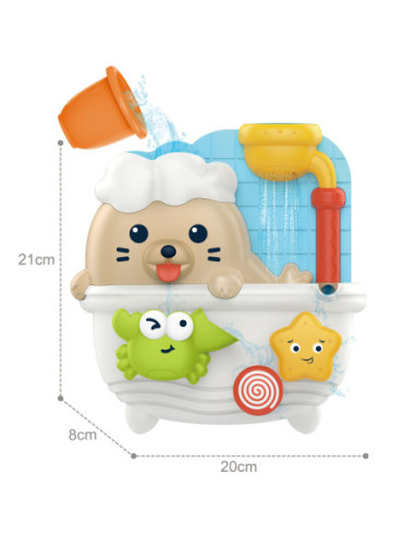 WOOPIE Zabawka do Kąpieli Przelewowa Foka w Wannie