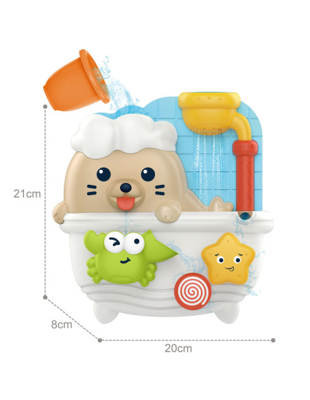 WOOPIE Zabawka do Kąpieli Przelewowa Foka w Wannie