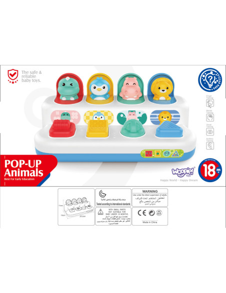 WOOPIE Zabawka Edukacyjna Wyskakujące Zwierzątka POP-UP