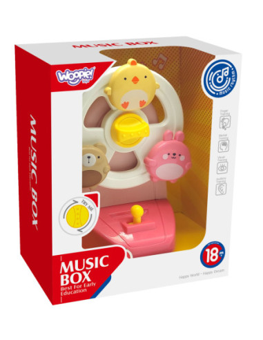 WOOPIE Pozytywka Karuzela Zwierzęta Zabawka Muzyczna Edukacyjna