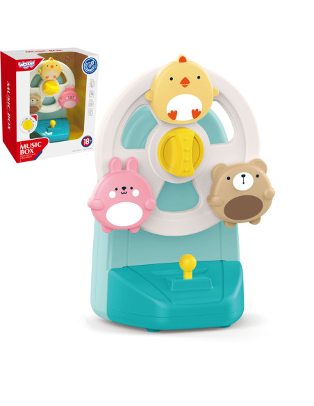 WOOPIE Pozytywka Karuzela Zwierzęta Zabawka Muzyczna Edukacyjna