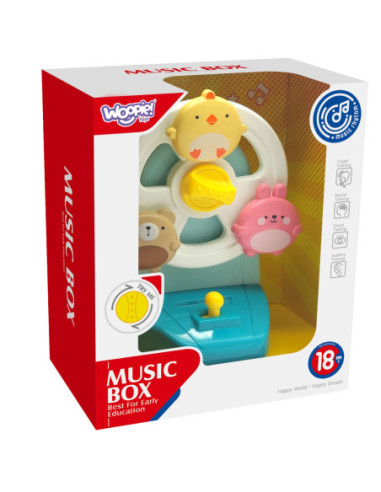 WOOPIE Pozytywka Karuzela Zwierzęta Zabawka Muzyczna Edukacyjna