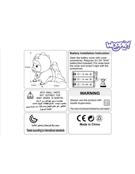 WOOPIE Raczkujący Bobas Zabawka z Melodiami Świecąca