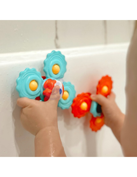 WOOPIE Gryzak Spinner Wirujący z Przyssawką Zestaw 3 szt