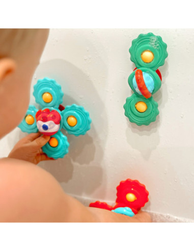 WOOPIE Gryzak Spinner Wirujący z Przyssawką Zestaw 3 szt