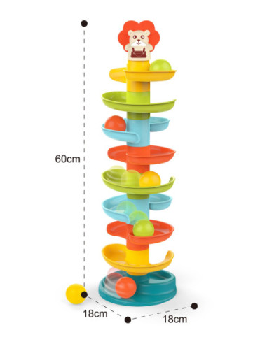 WOOPIE Kulodrom Tor Kulkowy Zestaw Spirala + 6 Kulek