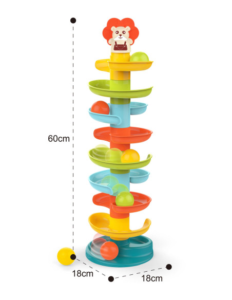 WOOPIE Kulodrom Tor Kulkowy Zestaw Spirala + 6 Kulek
