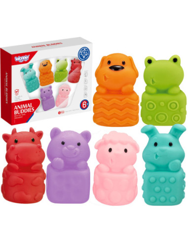 WOOPIE Zwierzątka Sensoryczne Miękkie Zestaw 6 szt