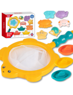 WOOPIE BABY Sea Animals Bath Set + Boats + Fishing Net