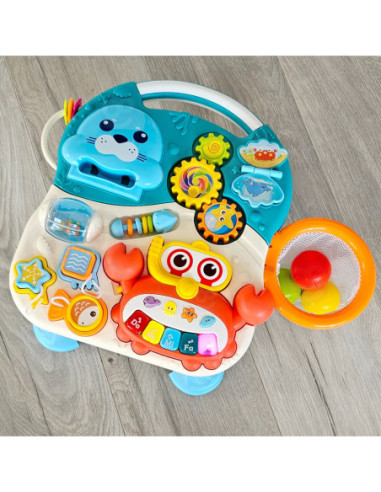 WOOPIE Pchacz Chodzik Stolik Edukacyjny Hulajnoga Jeździk 4w1