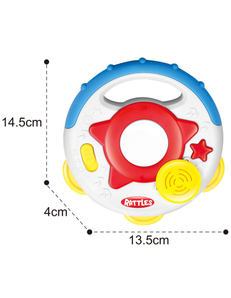 WOOPIE Interaktywny Tamburyn Zabawka Muzyczna